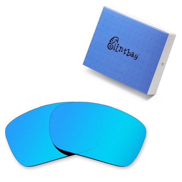 Glintbay Performance Polarized Replacement Lenses for Oakley Turbine Sunglass - Multiple Colors: Ice Blue Mirror