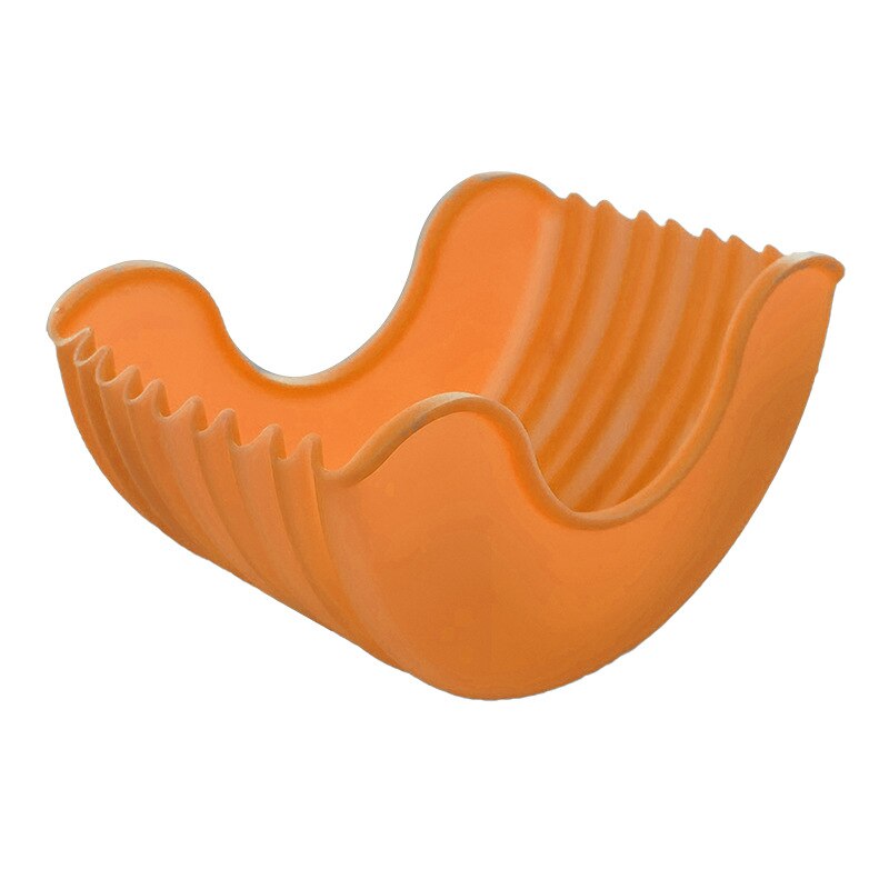 Porte-Burger réutilisable en Silicone, 1 pièce, étagère, outils pour hamburgers, support fixe, boîte de rangement, accessoires de cuisine: Orange