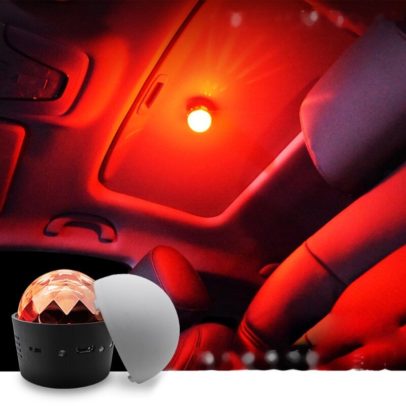 Bola de discoteca Usb RGB, luz LED de escenario, bola mágica pequeña, bombillas mágicas de colores, luz de escenario de rotación automática, bombilla LED de de Club de DJ