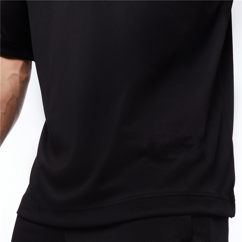 Oversized T shirt Men Shoulders Gym Bodybuilding Fitness Loose Hip-Hop T-shirt Quick Dry Mesh Streetwear Sports Tshirt
