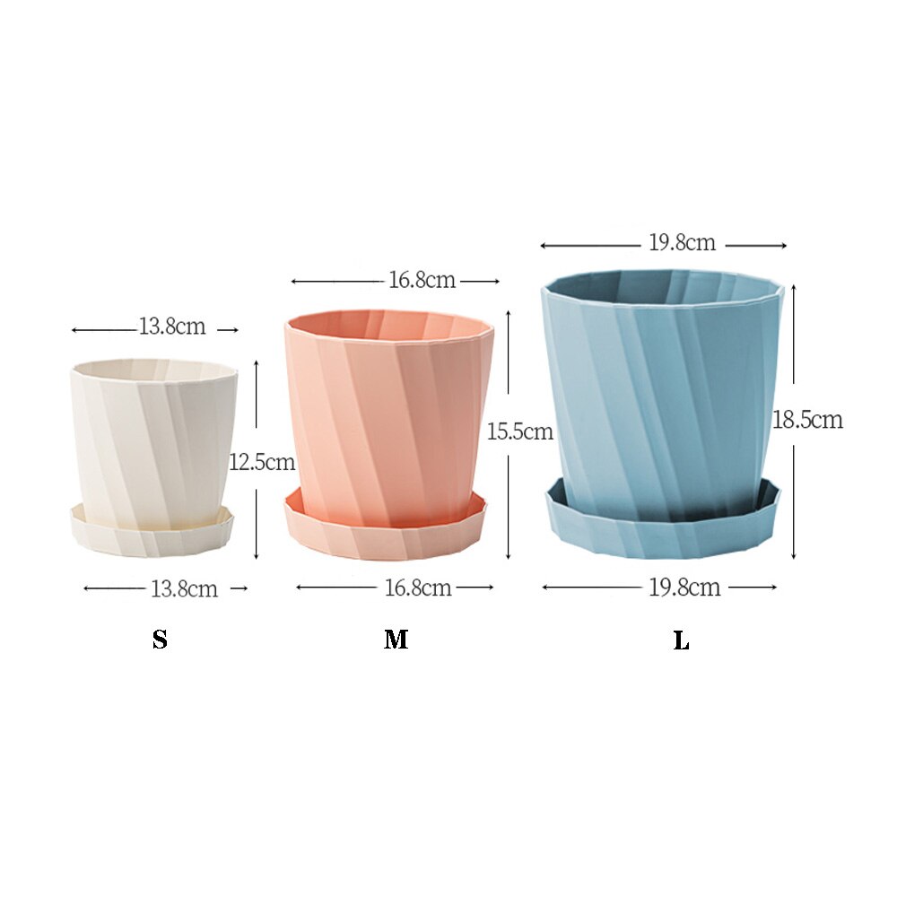 Maceta nórdica minimalista de resina de escritorio, de plástico grueso y carnoso, cerámica blanca en maceta, color rosa, 1 ud.