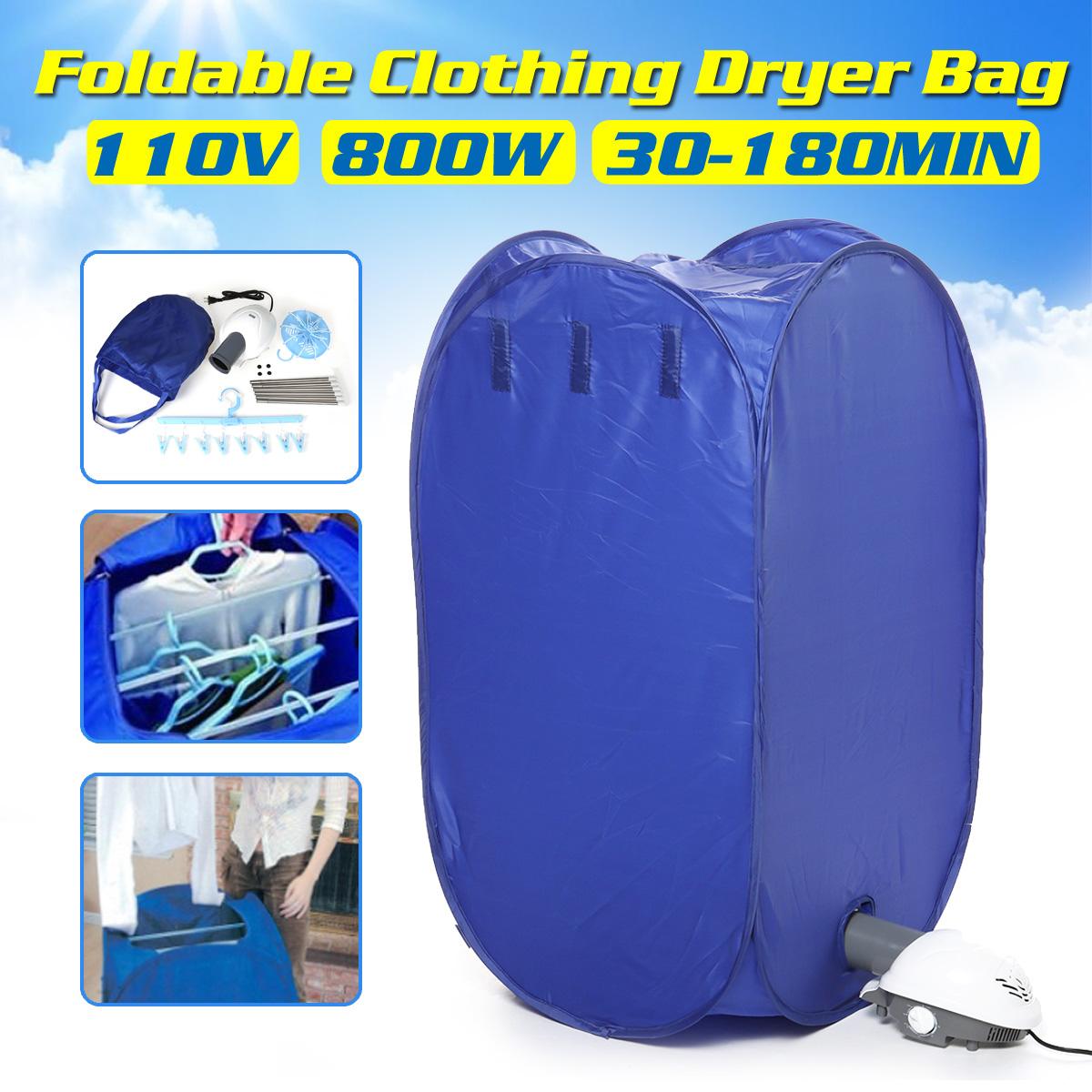 800W 50Hz Portable Electric Clothes Dryer Folding Travel Quick Drying Clothes Warm Air Cloth Dryer Wardrobe Storage Cabinet