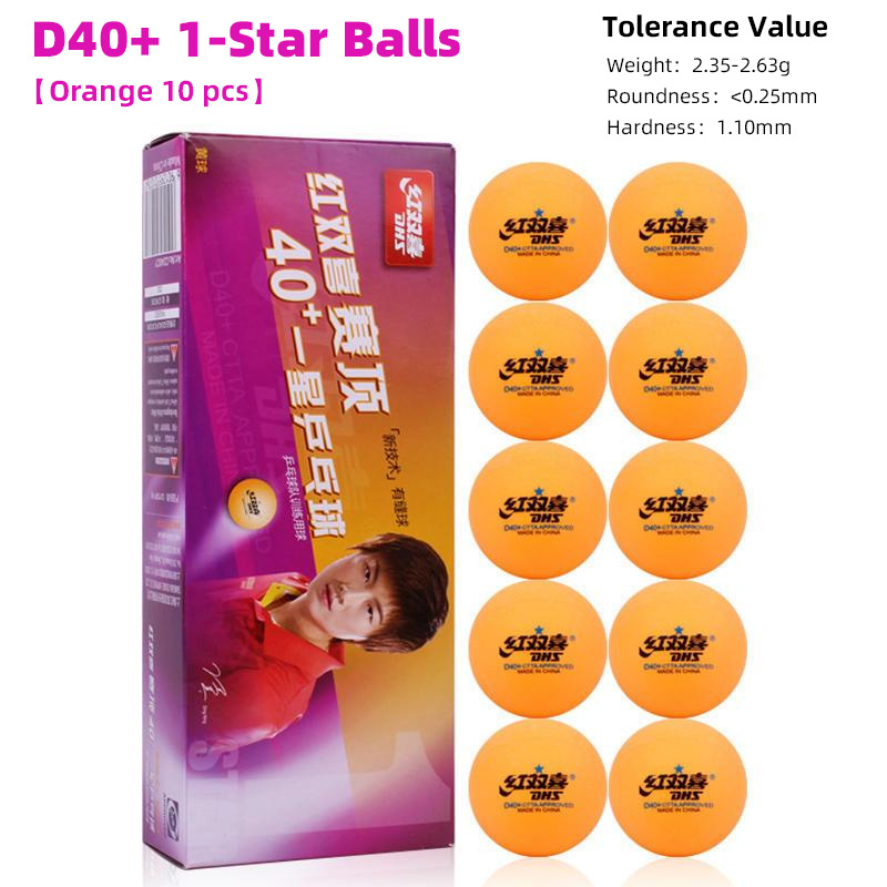 DHS D40+ DJ40+ Pelotas de Ping Pong 3 Estrellas ABS Material Pelota de Tenis de Mesa Especial para WTT: Morado