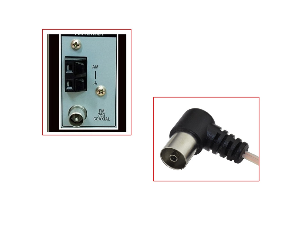 Eightwood T shape Indoor FM Dipole Antenna Aerial HD Radio Female Pal Connector 75 Ohm for YAMAHA Sony Chaine Stereo Receiver