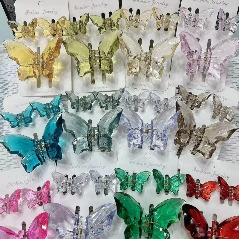 Horquilla de cola de caballo de hada multicolor de estilo coreano, diadema para el pelo, clip de mariposa, accesorios para el cabello femenino de Súper Hada