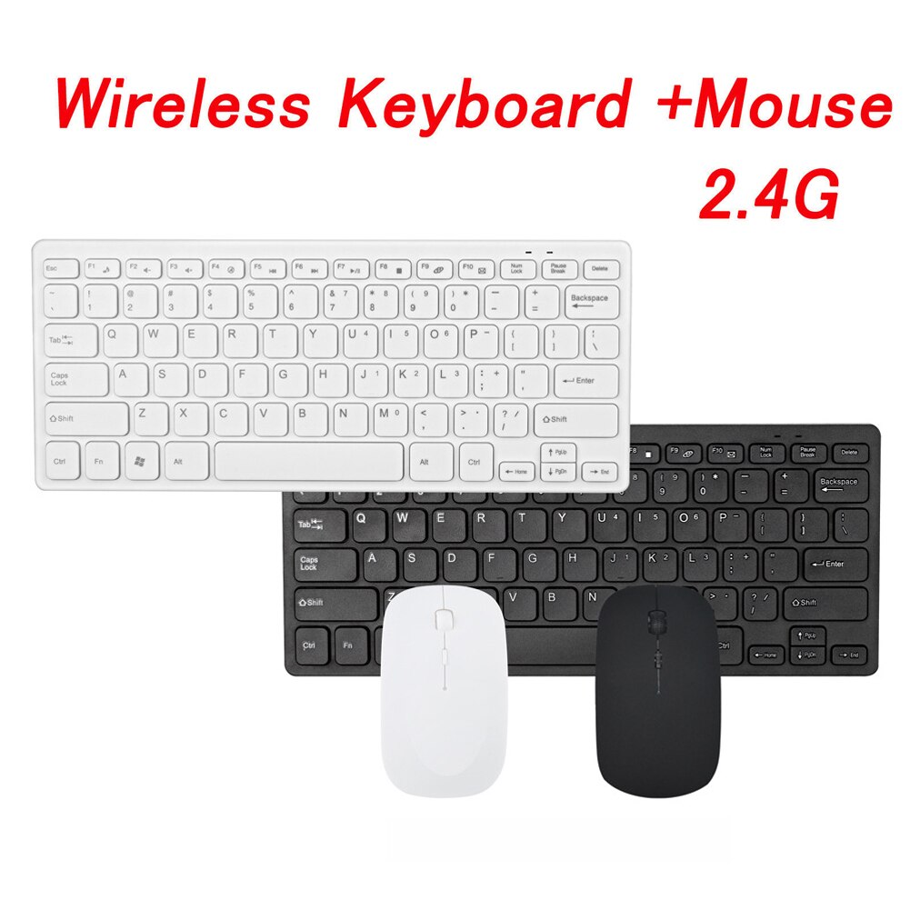 Ensemble clavier et souris optique sans fil 2.4 ghz universel, anti-bruit, antidérapant, ergonomique, sensible, ultra fin