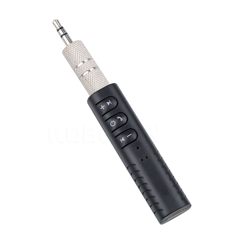 Bundwin Auto Bluetooth Empfänger Aux 3,5mm Jack Mini Hände frei Auto Adapter Dongles für Lautsprecher Auto Bausatz: Schwarz