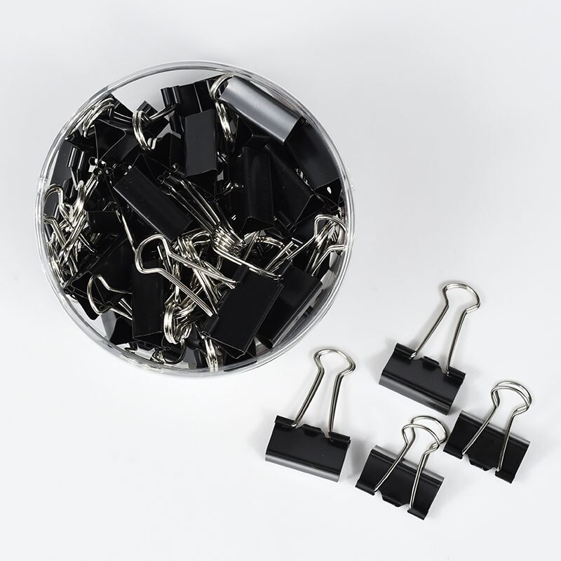 6225B Metal Binder Clips Home Office Books File Paper Organizer Clip Food ClipsStrong clamping force Easy classification
