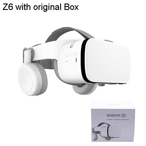 Bobovr Z6 mise à niveau Casque Casque 3D VR lunettes Casque de réalité virtuelle Bluetooth écouteur pour Smartphone Google carton: Only VR with Box