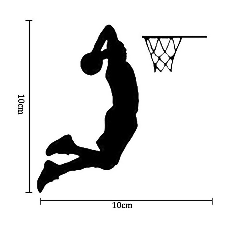 dessin animé joueur de basket-ball Dunk autocollant mural pour la maison décorative salon décoration murale Stickers interrupteur autocollants