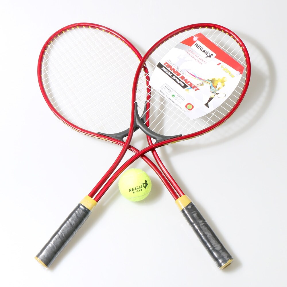 Regail 2 Stks/set Tiener Tennisracket Chindren Voor Training Tennis Fijne Materiaal Tennis String Met Training Bal