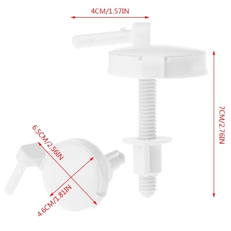 2 Stuks Plastic Toiletbril Schroeven Bevestigingen Fit Toiletbrillen Scharnieren Reparatie Tools K3KA