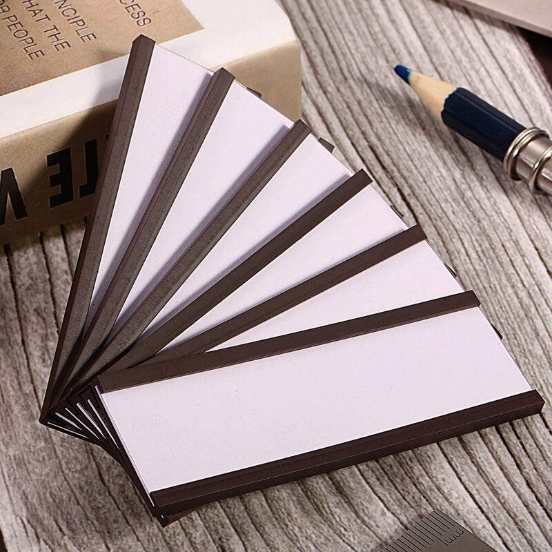 30Pcs Magnetische Label Houders Met Magnetische Data Card Houders Met Clear Plastic Protectors Voor Metalen Plank (1X3 Inch)