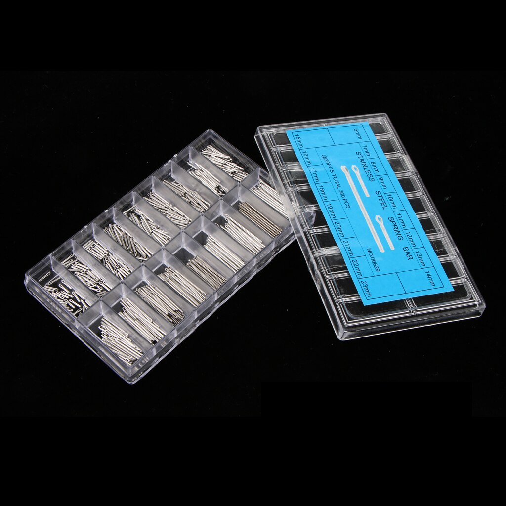 360pcs Stainless Steel Watch Band Link Cotter Pin With Plastic Storage Box