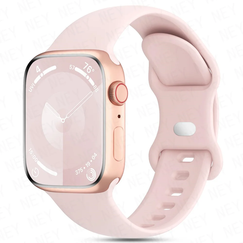 Watchbands For Apple Watch Strap 46mm 44mm 40mm 45mm 41mm 42-38mm Silicone bracelet iwatch series 10 8 7 se 4 5 6 9 ultra 2 49mm