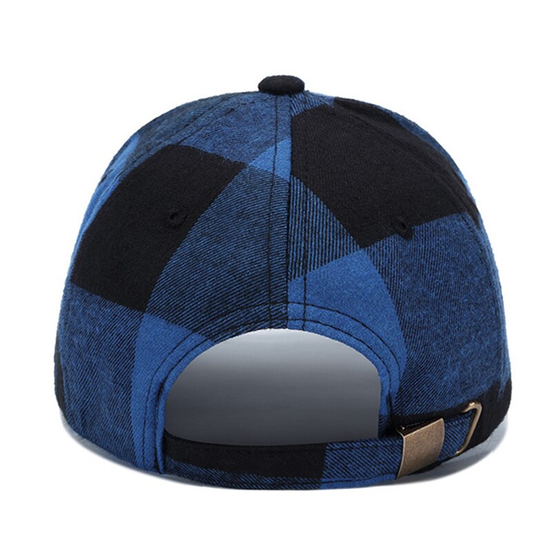 CLIMATE Plaid Baseball Cap Women Plaid Hat Cap Checks Cotton No Logo Hat Caps Classic Checks Cap Hat for Men Women