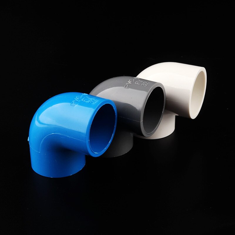 3pcs PVC Connector Inner Dia. 32mm Pipe Fittings Cap Straight Tee Wye Y Connector Elbow Cross for Pipe Repairing Aquarium Water: Grey 32mm / 90 Degree Elbow