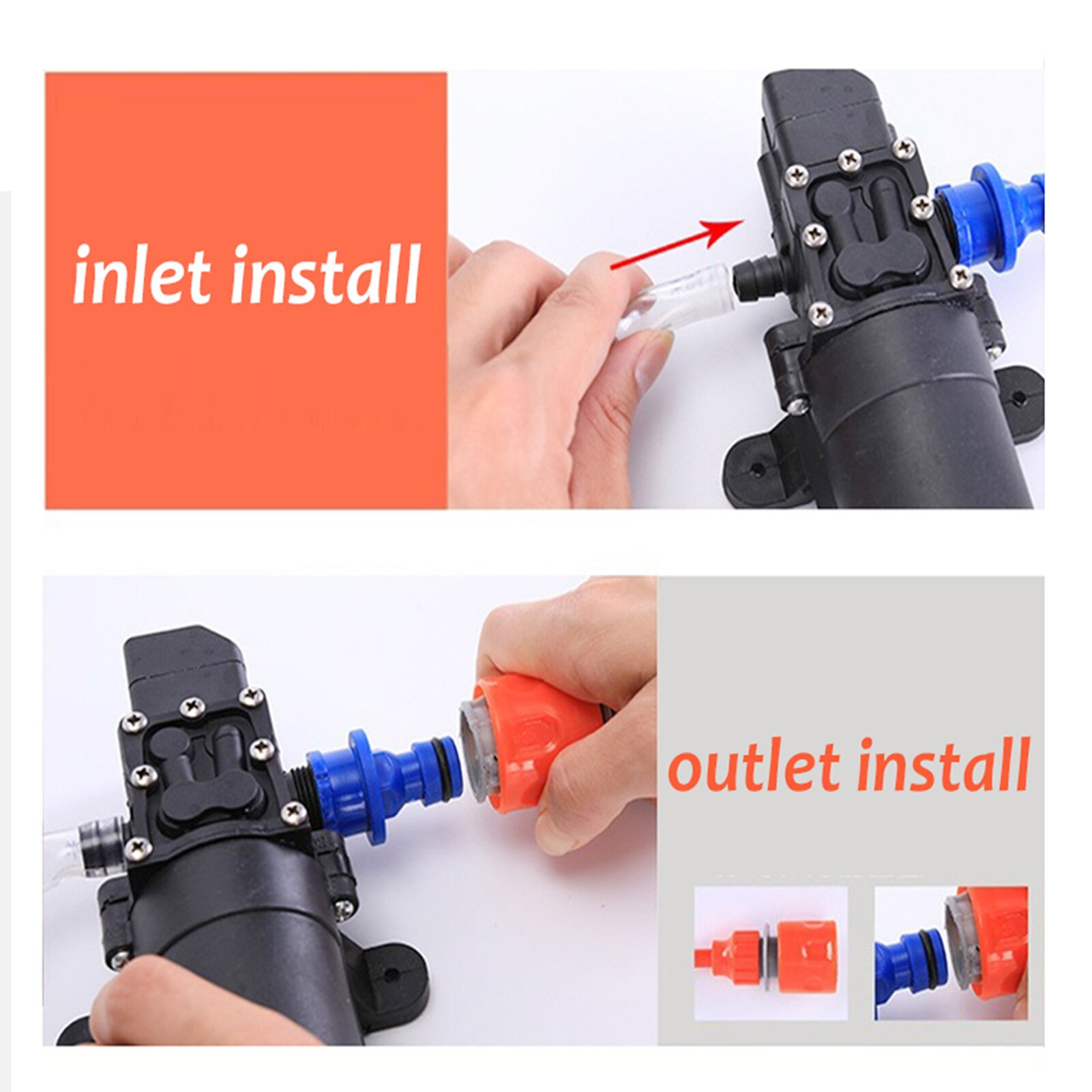 High Pressure Car Washing Machine Kit 12V Electric Pump + Wash Sprayer 2 Modes + Power Cable + Hoses for car washing