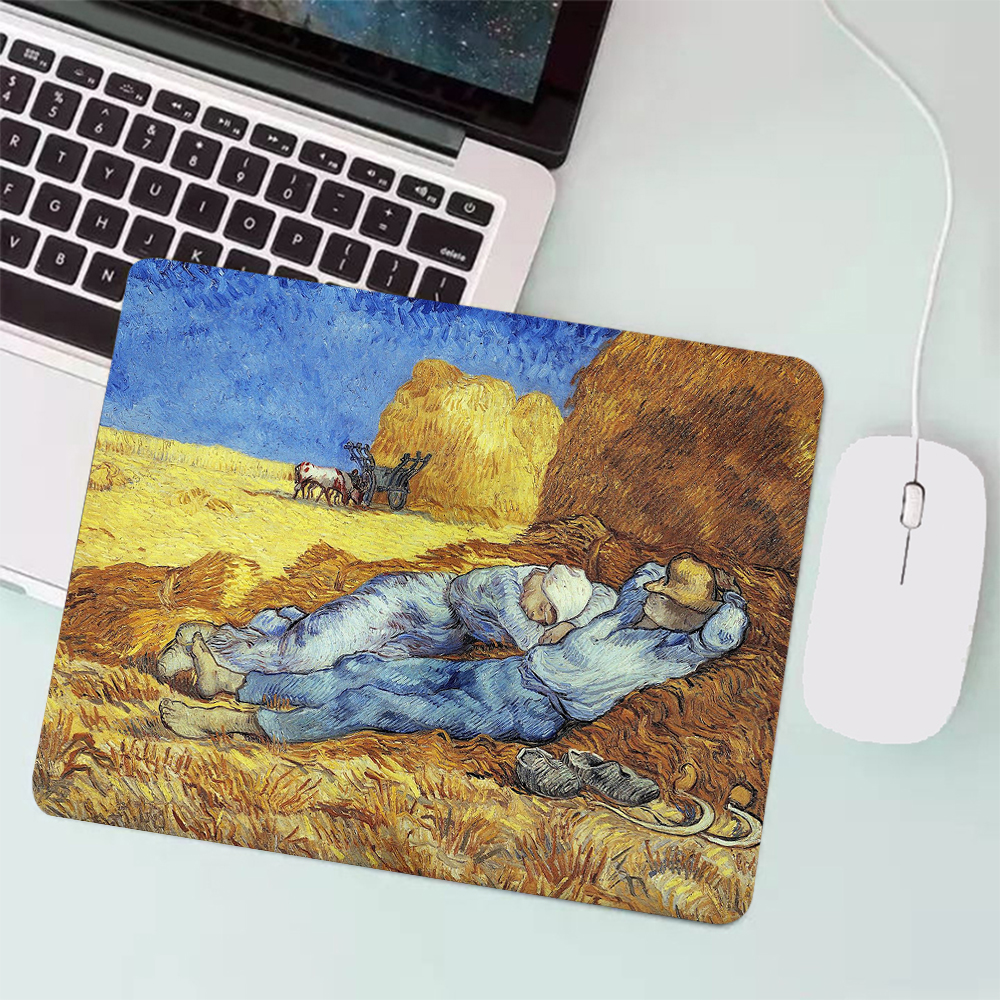 Van Gogh Painting Small Gaming Mouse Pad PC Gamer Keyboard Mousepad Computer Mouse Mat Laptop Carpet Anime Mause pad Desk Mat: 80x40 cm / BEAN PASTE