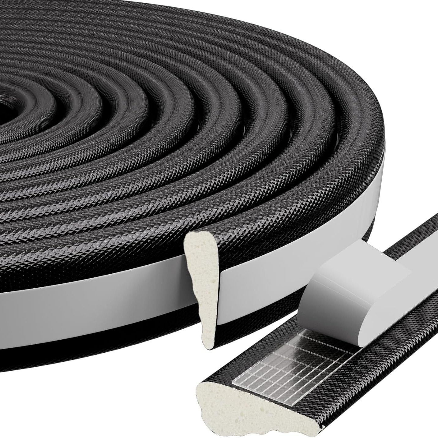 3M Window Door Weather Seal Strip–Adhesive Acoustic Foam Wedge Windproof&Soundproof Gap Filler for Doors Windows Insulation: Translucent