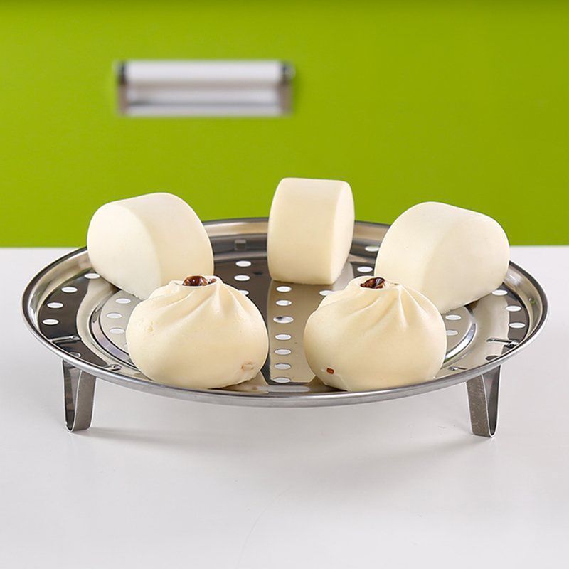 Bandeja de vapor de acero inoxidable multifuncional, soporte duradero para cocinar al vapor, utensilios de cocina, accesorios de cocina, 1 ud.