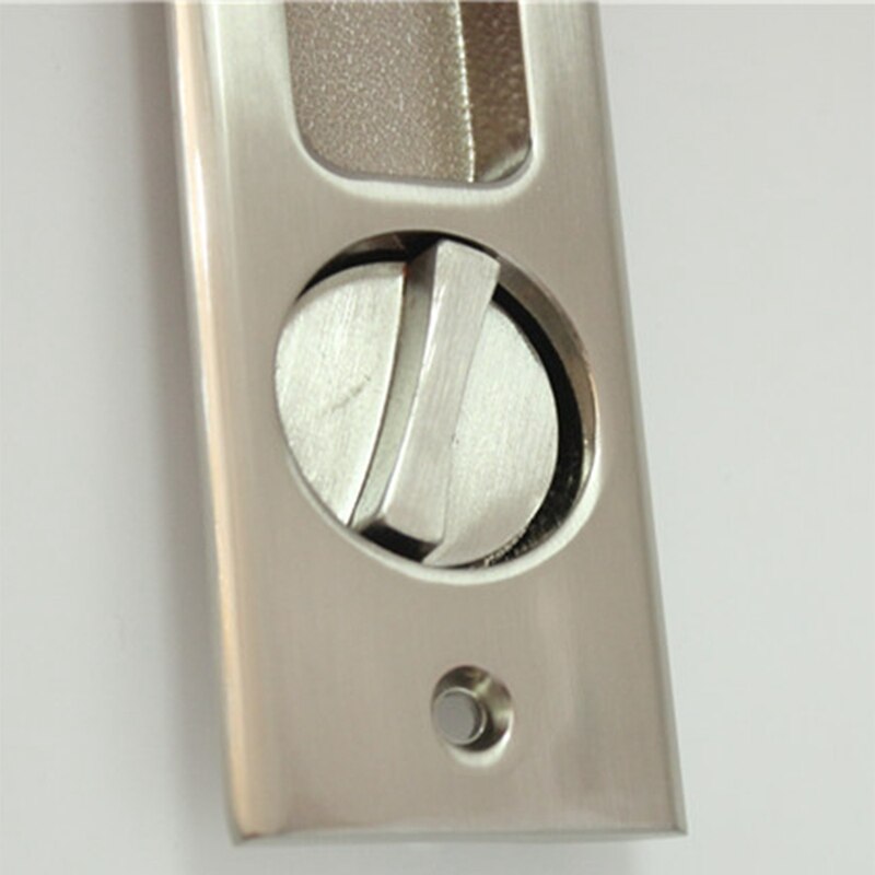 Square Sliding Door Lock Flush Handle Finger Pull Set Kitchen Bathroom Cabinet Locker with Keys Home Hardware