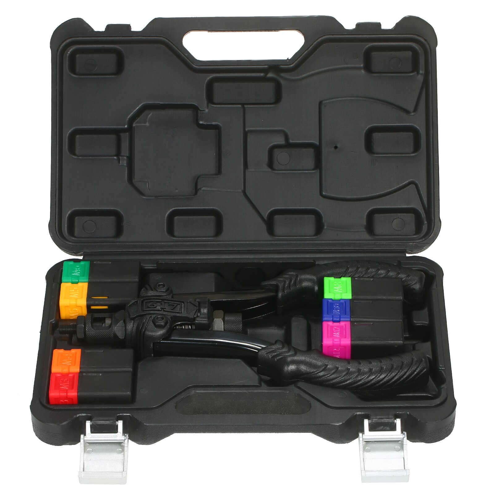 Kit de rivetage avec 7 mandrins métriques M3 M4 M5 M6 M8 M10 M12, outil à Riveter manuel 11 po