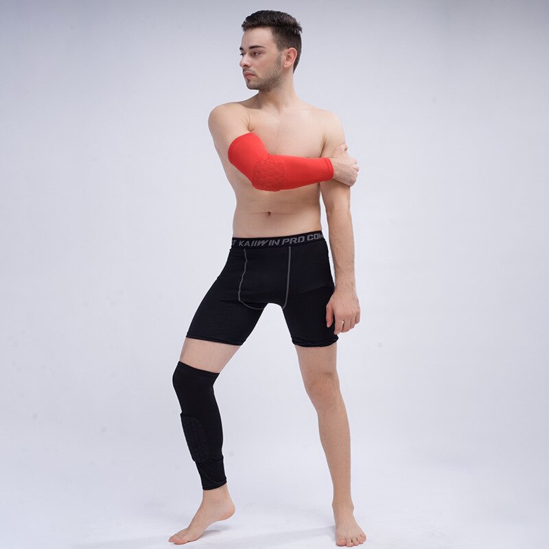 Calentadores deportivos para baloncesto, fútbol, voleibol, Protector de pierna, equipo de protección deportiva, elásticos para correr, color blanco y negro