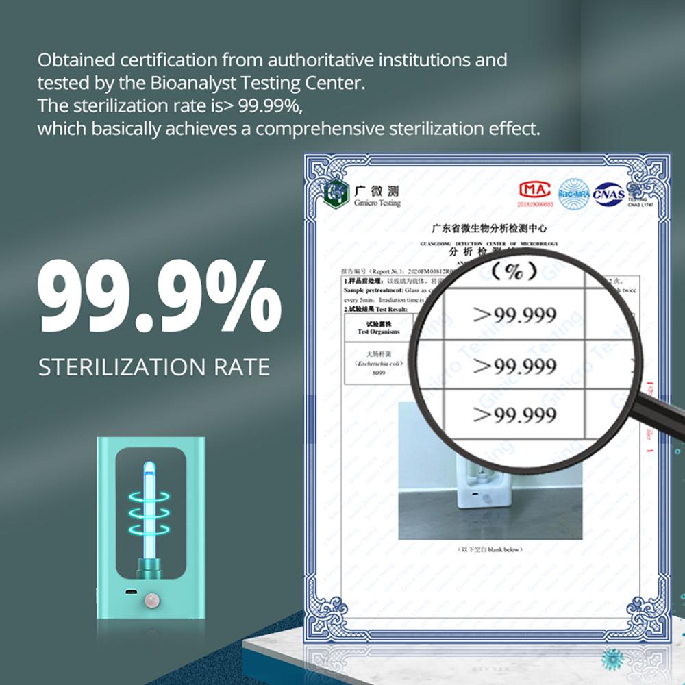 Uv Licht Sterilisator Smart Sensor Ultraviolet Sterilisator Usb Ultraviolet Desinfectie Light Quartz Lamp Led Uvc Kiemdodende Lamp