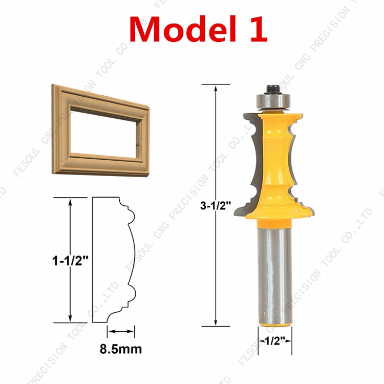 12.7mm shank, CNC Vhm tungsten Frees, houtbewerking router bit, hout frees, kastdeur mes keuken deur