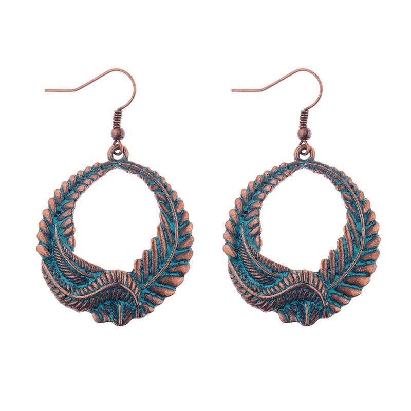 Egipt Vintage Bronze Tassel kolczyki jhumka dla kobiet 2019 Antique Vintage Flower turecki Tribal Indian Jewelry: Style 6