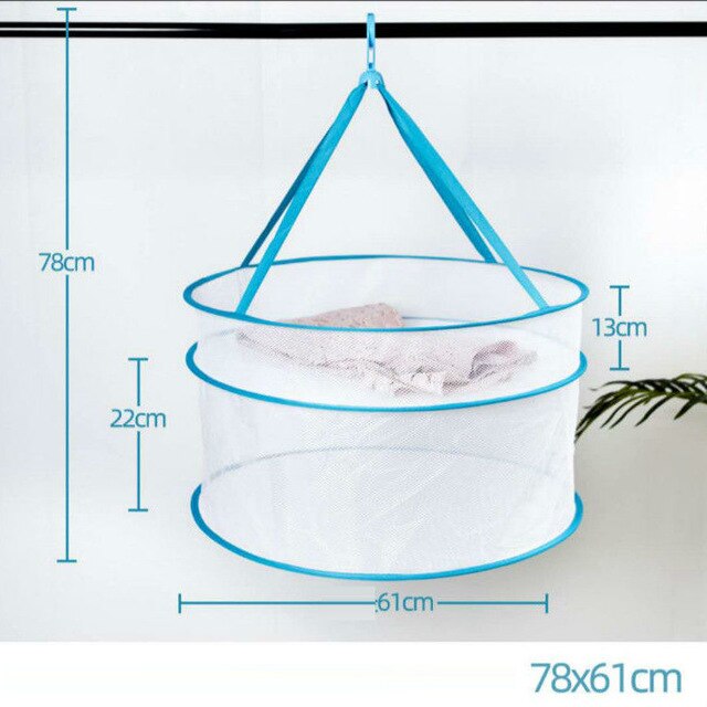 Typ haka kosz robić suszenia gospodarstwa domowego dwuwarstwowe skarpety suszenie netto ubrania płaskie netto kieszeń wieszak na ubrania składany 1 sztuka: L