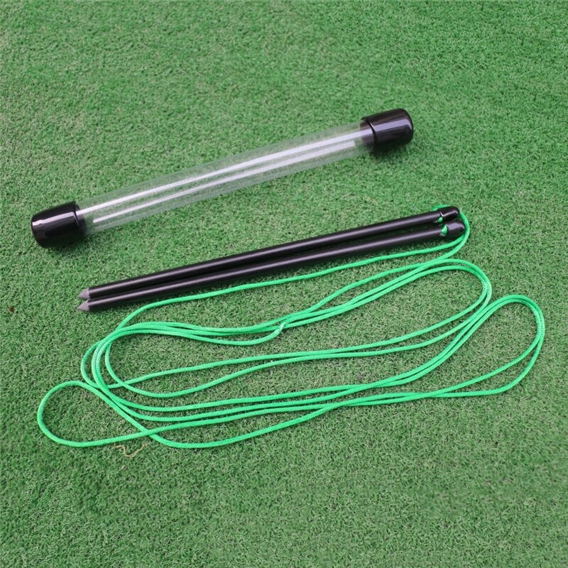 1pc Golf Alignment Sticks Fiberglass Swing Putting String Pegs Golf Direction Practice Training Aids