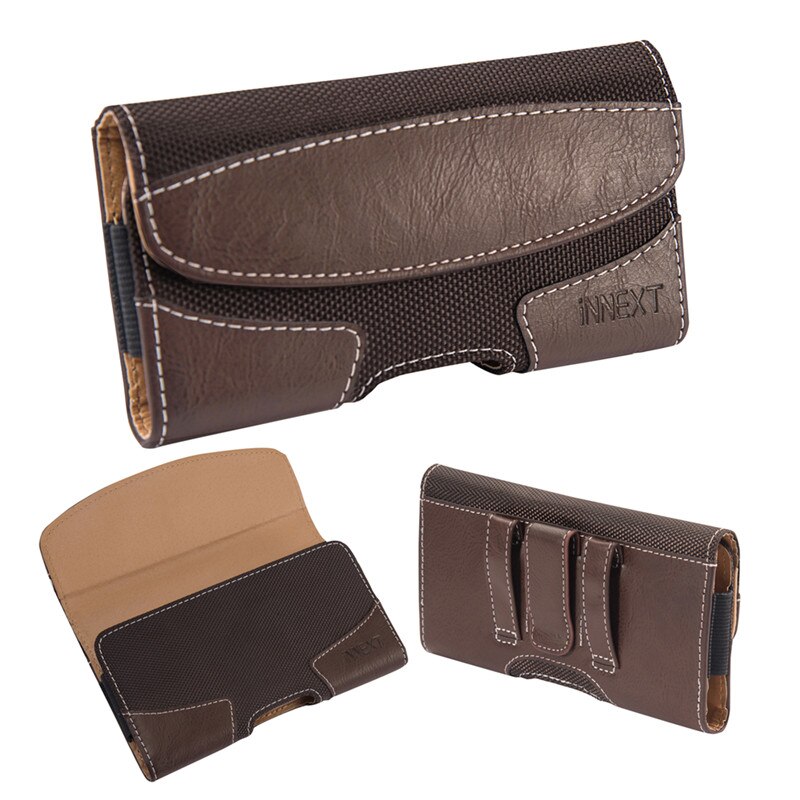 Etui universel en cuir pour téléphone 4.7 pouces. Pince de ceinture pour iPhone 6/6 s/7/8. Samsung S6 S6 edge S7 S10e: Brown