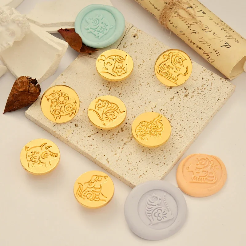 Wax Seal Stamp for Scrapbooking Photo Flower Paw Seal Wax Stamp Head Album Seal Stamp DIY Craft for Card Making ZT0102