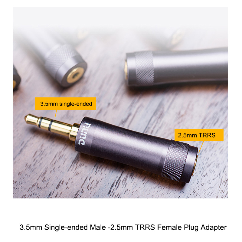Adapter Dunu 4,4 mm męski na 2,5 mm żeński 6,35-3,5/3,5-2,5 wtyczka do odtwarzacza muzycznego zbalansowany wzmacniacz słuchawkowy DAC: Głęboki Żółty