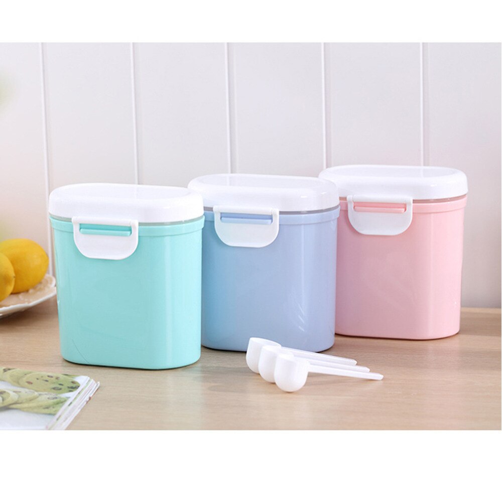 Baby hoge capaciteit melkpoeder opslagdoos dubbele laag baby draagbare babyvoeding container voedingsdoos voor pasgeborenen pp verpakking