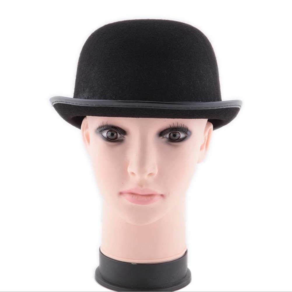 Punk svart trollkarl magi hattar vind gentleman hatt party performance jazz hatt halloween rekvisita vanliga män kvinnor unisex trick keps