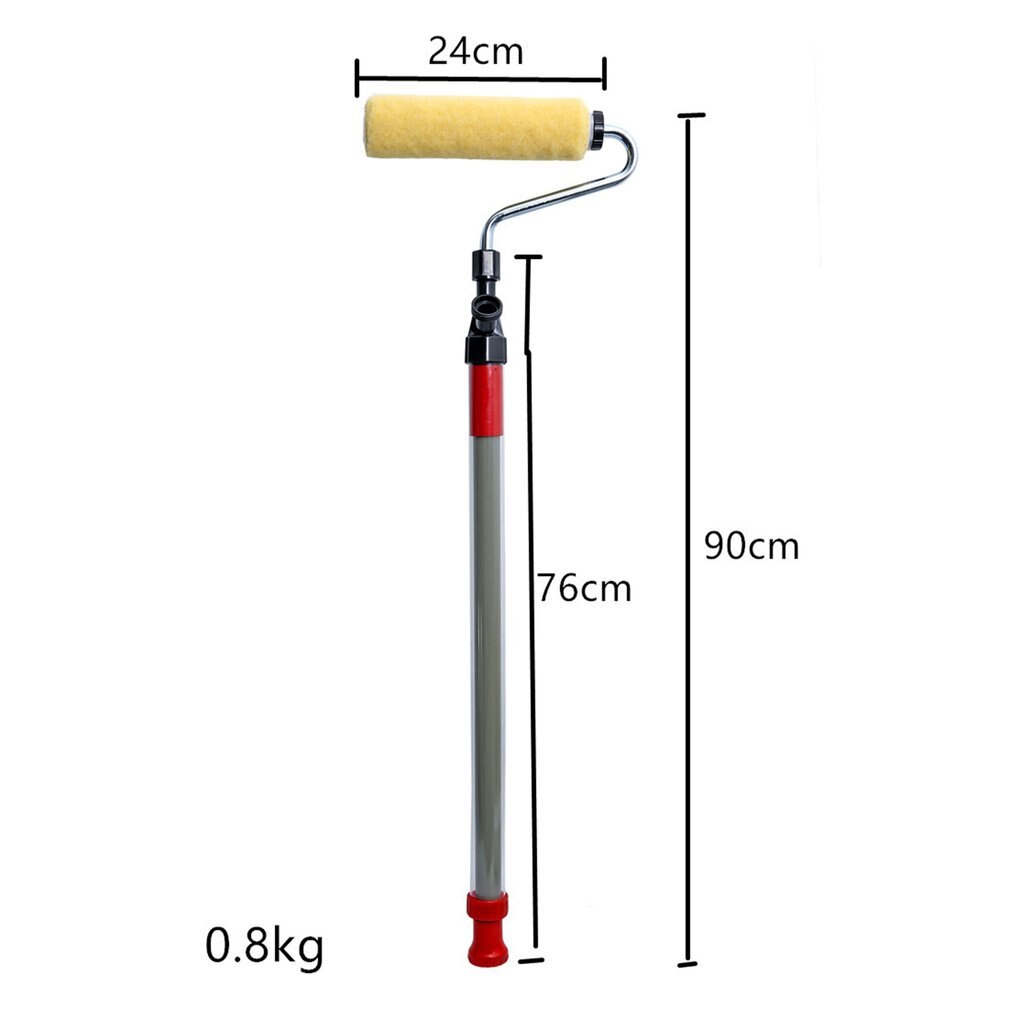Extendable Roller Brush Straw Type Paint Roller Brush Half-automatic Coating Machine Latex Wall Paint Brush Tool Kits
