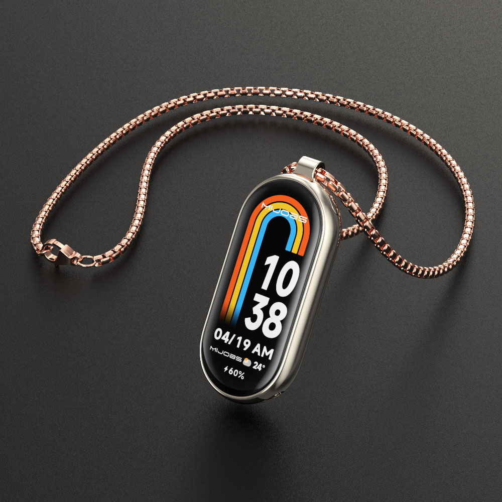 Mi Band 8 Strap Necklace for Xiaomi Smart Band 8 NFC Bracelet Mi band 9 Smart Watch Neck Decoration Pendant Mi Band 8 Accessory: AZURE