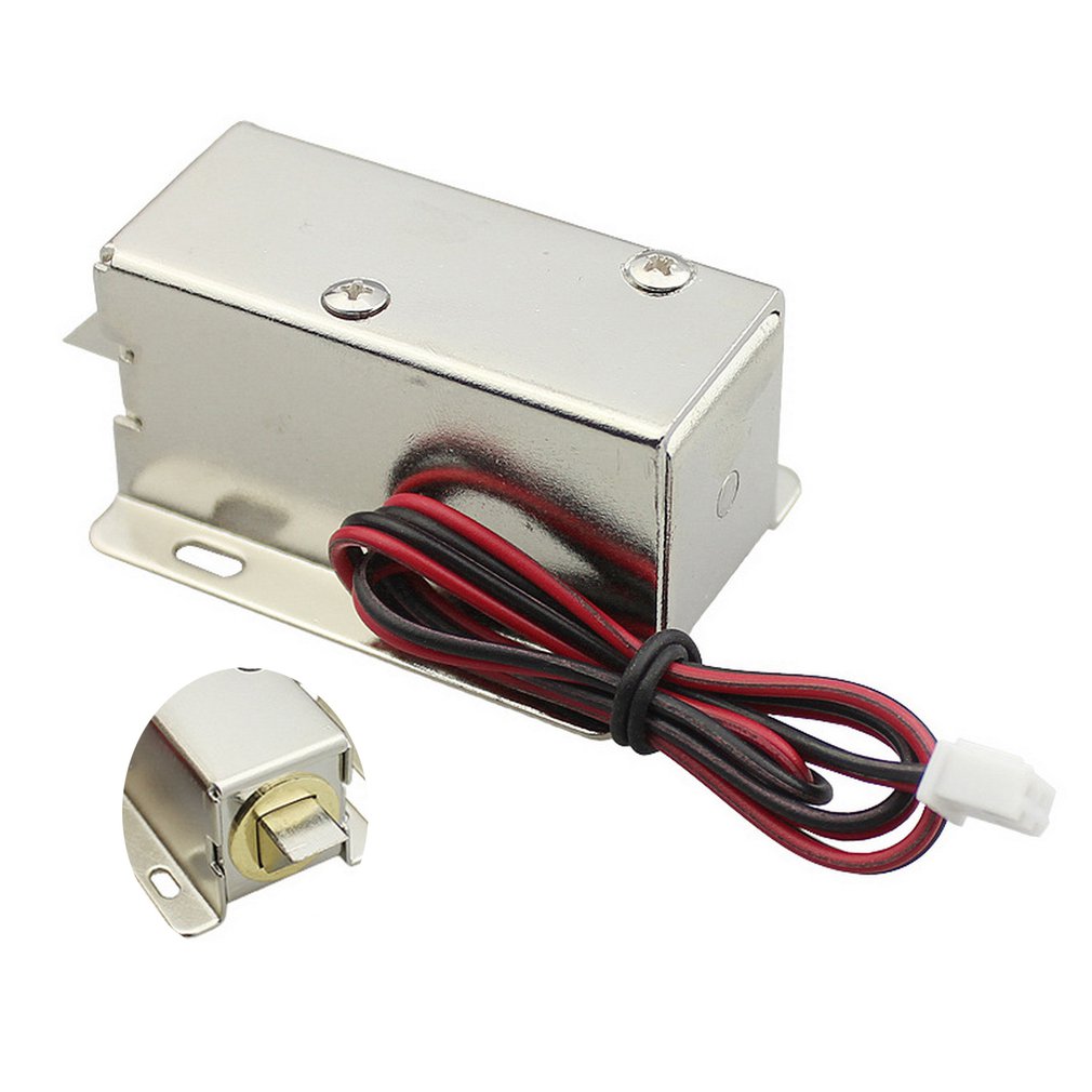 DC 12V/24V File Display Cabinet Drawer Latch Assembly Solenoid Electric Lock Fit For Desk Cabinet Window Or Safe Box: Default Title