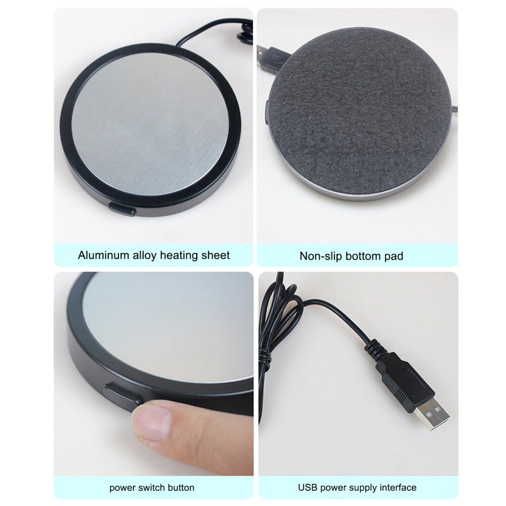 Base para calentar tazas de café, leche, té, mantener la bebida, 10W, 5V, aparatos de cocina, calentar bebidas, tapete para tazas