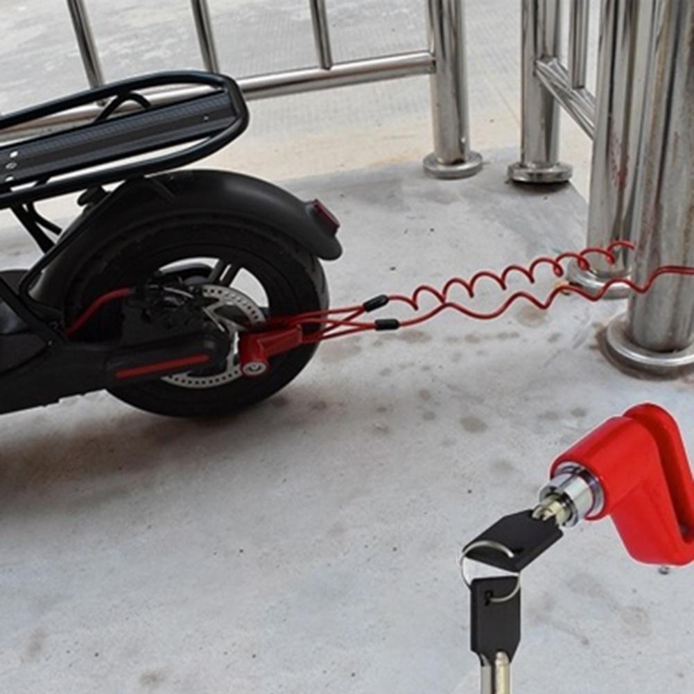 Anti-tyveri sykkel skivebrems lås med wire for xiaomi  m365 elektrisk scooter sykkel tilbehør