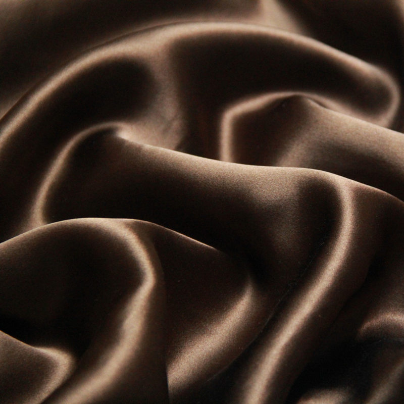 Tissu 100% soie teinté de mûrier, largeur 114cm, 16.5 maman, pour robe de mariage, literie de vêtements DIY,: coffee