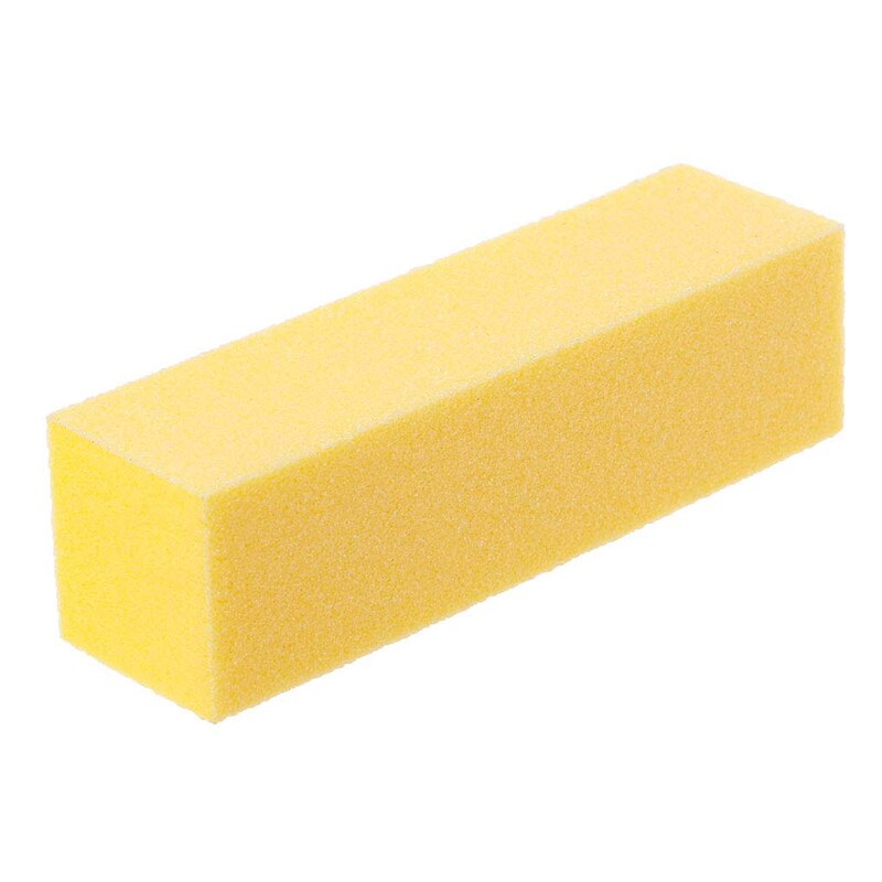 Neue 1 Stck Nagel Schwamm Schleif Block Nagellack Nagel Kunst dauerhaft Unbeschädigt NäGel unisex Puffer Streifen Polieren Manikübetreffend Werkzeuge: Gelb