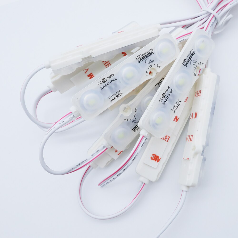 12V Led Module 5730 3Leds 1.2W IP65 Waterdicht Voor Reclame Letters Led Teken Back Light 50 Stuks wit, warm Wit, Blauw, Rood, Groen