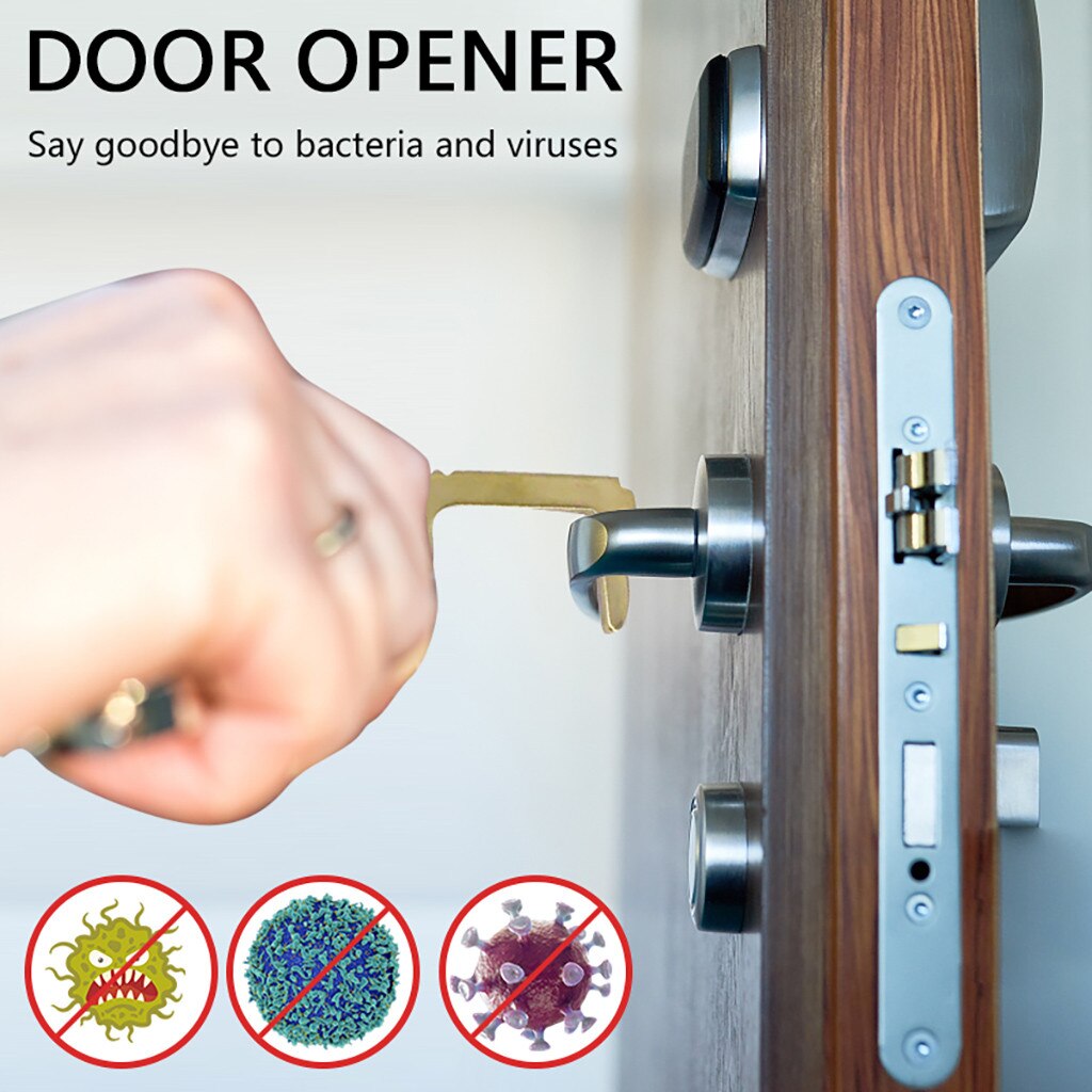 Elevator Button Contactless Tool The Safe And Easy Way To Avoide Germs-Contactless No-Touch Protect Safety Isolation Brass Key