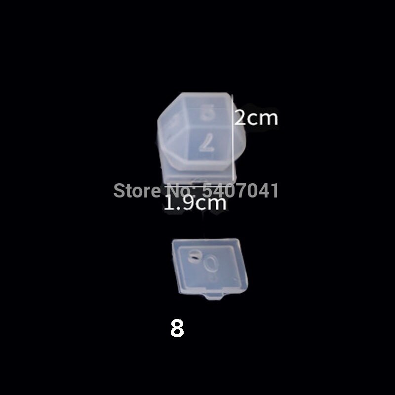 19 sztuk kostki żywiczne formy formy gamer-narzędzia kości filet kształt multi-spec formy silikonowe podejmowania: 8