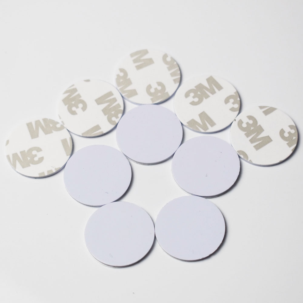 10pcs 13.56Mhz UID RFID Adhesive Sticker Round Coin Card Changeable Rewritable Copy Clone Proximity Card