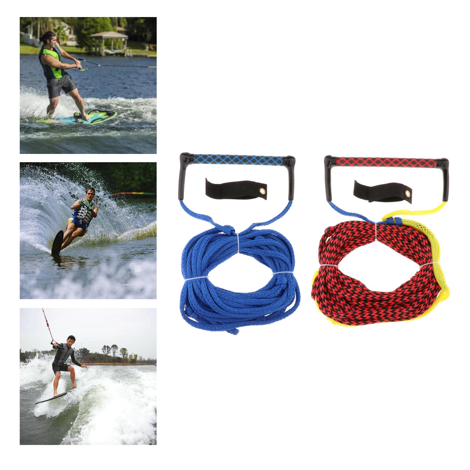 23m Water Ski Rope Safety Surfing Towable Watersport Rope Water Ski Rope with Handle for Wakeboard Kneeboard Wakesurf Sport